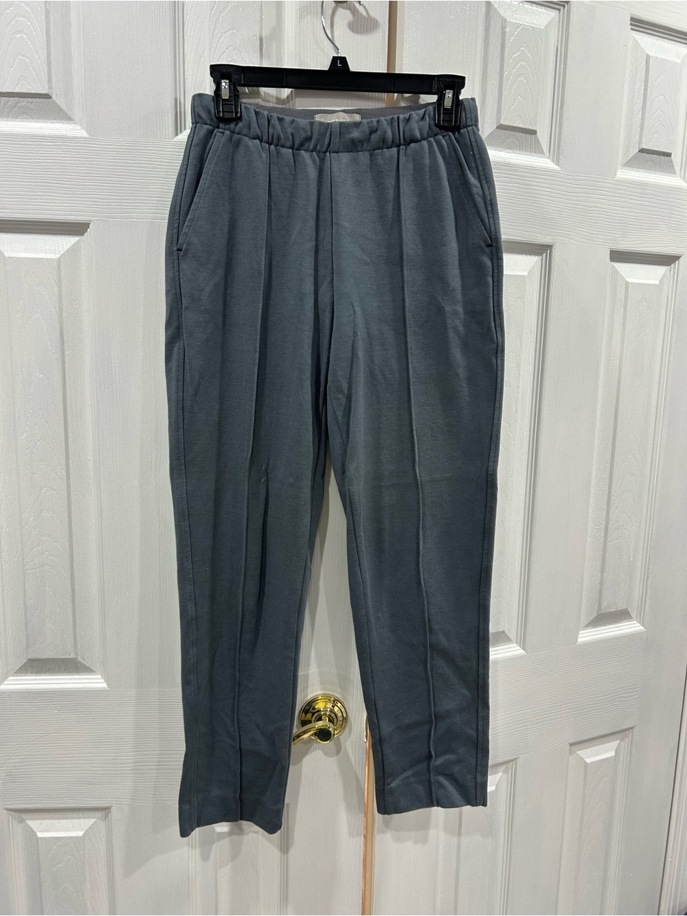 Everlane Women’s Terry pintuck Slate Gray sweat Pants with Pleated Front